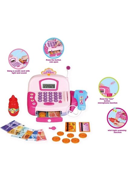 Mikrofonlu Işıklı ve Sesli Yazar Kasa modelleri