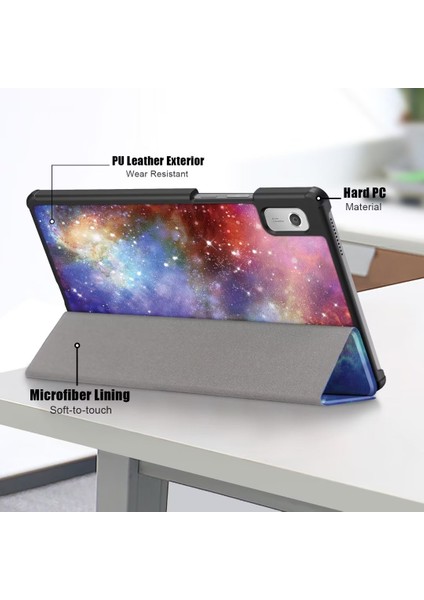 Lenovo Için Deri Tablet Kılıfı M9 Kırmızı (Yurt Dışından)