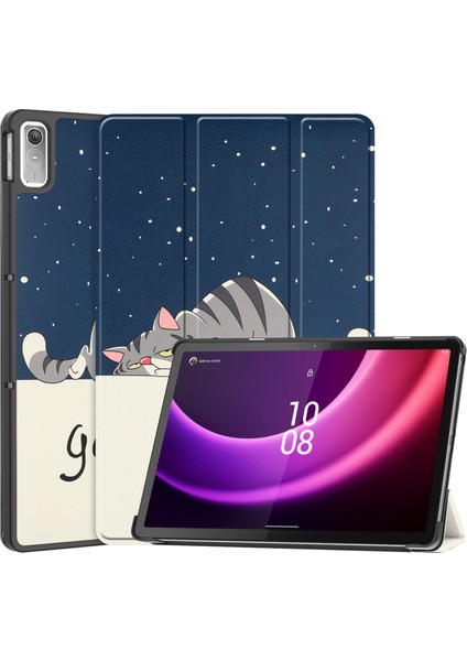 Lenovo Tab P11 Gen 2 Fox Için Renkli Çizim Pu Tablet Kılıfı (Yurt Dışından)