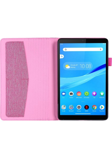 Lenovo Sekmesi Için Cowhide Doku Pu Deri Kılıf M9 Gri (Yurt Dışından)