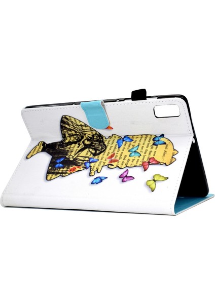 Lenovo Sekmesi Için Renkli Çizim Pu Tablet Kasası M9 Kedi (Yurt Dışından) fırsatları