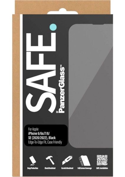 Safe. Apple iPhone 6/6s/7/8/se (2020/2022) Case Friendly Ekran Koruyucu fırsatları