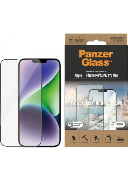 iPhone 14 Plus/13 Pro Max Yansıma Önleyici Ekran Koruyucu Cam