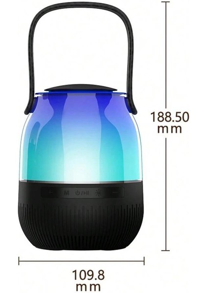 Siyah D22 Siyah Taşınabilir Bluetooth Hoparlör