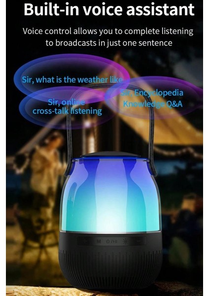 Siyah D22 Siyah Taşınabilir Bluetooth Hoparlör