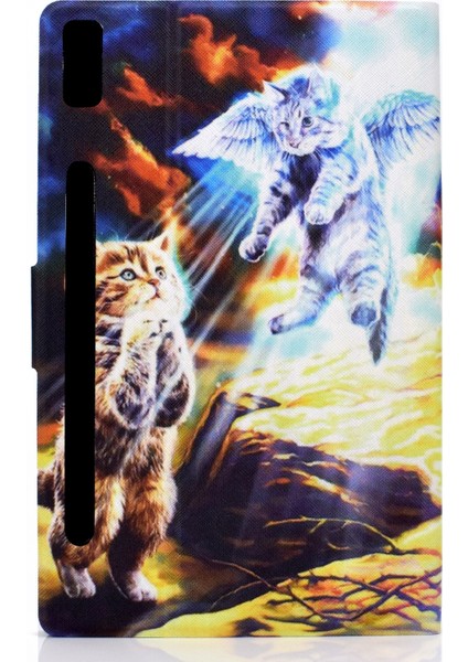 Lenovo Tab P11 Pro Gen 2 Kitten Için Renkli Çizim Pu Tablet Kılıfı (Yurt Dışından) modelleri