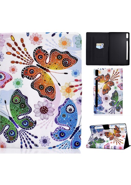 Lenovo Sekmesi Için Renkli Çizim Pu Tablet Kasası P11 Gen 2 Renkli Balık Ölçekleri (Yurt Dışından)