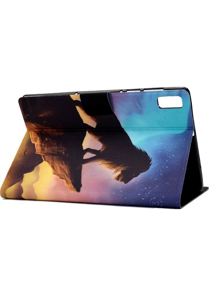 Lenovo Sekmesi Için Renkli Çizim Pu Tablet Kasası M9 Erik Çiçeği (Yurt Dışından) fırsatları