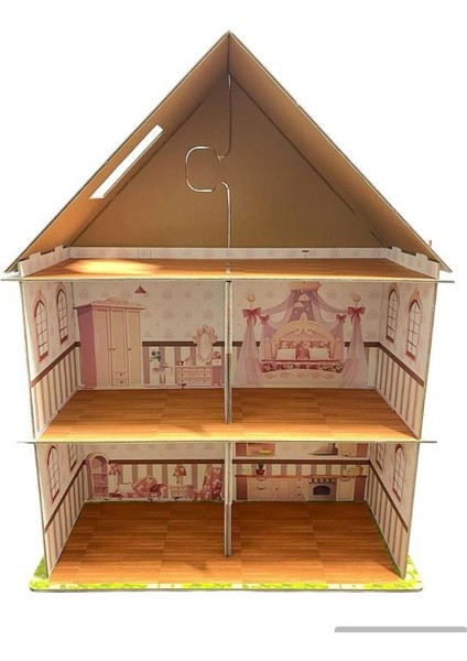 Karton Barbie Oyun Evi