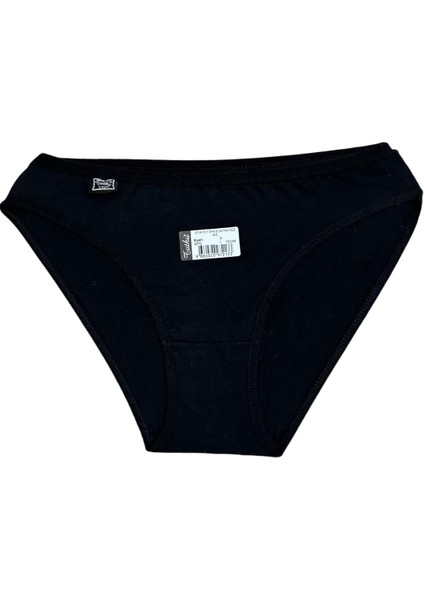Kadın Elastan Düz Bikini Külot Siyah 3'lü Paket modelleri