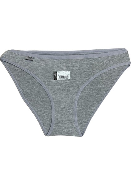 Kadın Elastan Düz Bikini Külot Gri 3'lü Paket modelleri