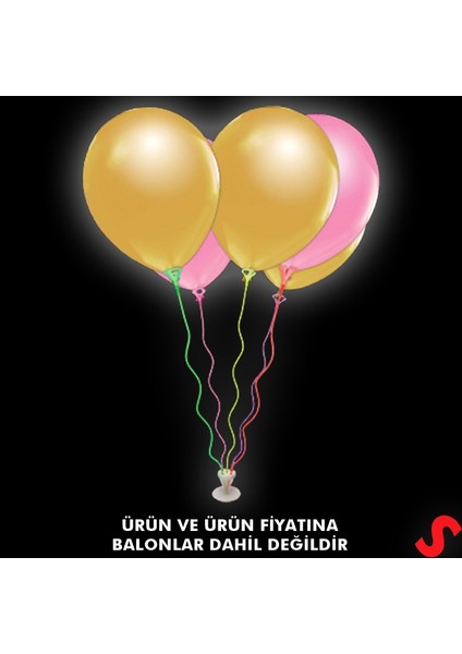 Spiral 50 Cm, 5'li Balon Standı (Balonlar Hariç)