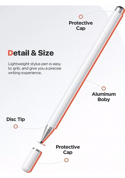 Yüksek Doğruluk Manyetik Eşzeme Pive Kapasitif Kalem Tasarısı 2 Kalem Başkanlı (Beyaz) (Yurt Dışından) fiyatları
