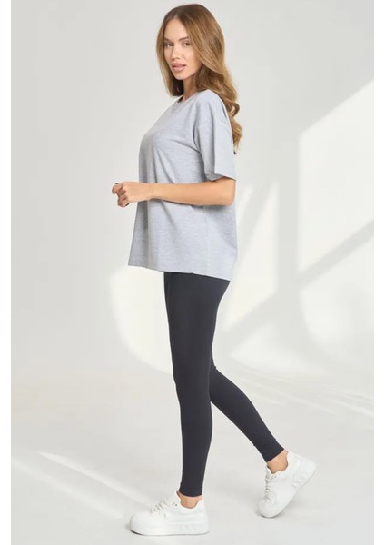 Unisex Pamuklu Oversize Basic Tshirt