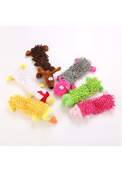 Pet Köpek Peluş Oyuncak Eğlenceli Hayvan Şekilleri Çizgili Peluş Temiz Dişler Köpek Yavrusu Çiğnemek Oyuncak Chihuahua Yorkshire Bichon Gıcırtılı Oyuncak Pet Malzemeleri (Yurt Dışından)