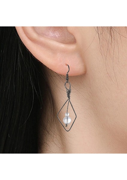 Geometrik El Yapımı Tel Sarılı Kristal Taş Boncuklar Kadın Takıları Için Dangle Damla Küpe (Yurt Dışından) fırsatları