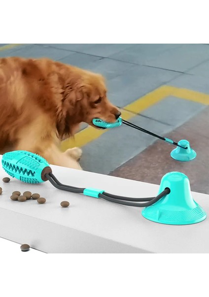Pet Köpek Vantuz Çiğnemek Oyuncaklar Orta Büyük Köpekler Için Interaktif Halat Sızdıran Gıda Topu Oyuncak Diş Temizleme Eğitim Aksesuarları (Yurt Dışından)
