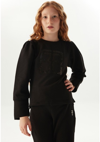 Kız Çocuk Siyah Sweatshirt 23FW0FM0745 fiyatları