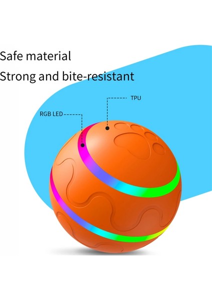 Akıllı Interaktif Pet Top Uzaktan Kumanda Yanıp Sönen Yuvarlanan Zıplayan Dönen Su Geçirmez Köpek Çiğnemek Oyuncak Top Agresif Çiğneyenler Için (Yurt Dışından)