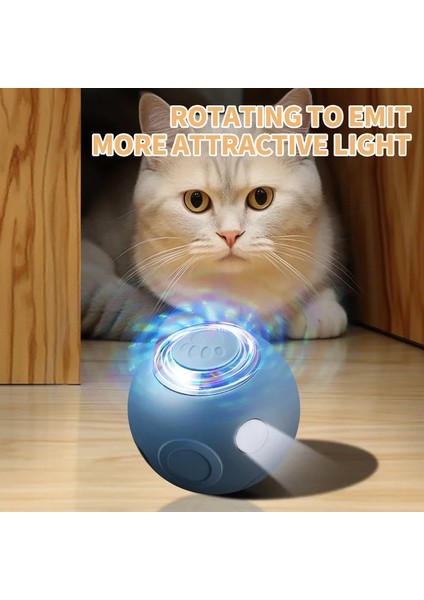 Akıllı Kedi Oyuncakları Otomatik Yuvarlanan Top Elektrikli Silikon Isırma Önleyici Düşme Önleyici Dönen Parlatıcı Interaktif Pet Köpek Oyuncak (Yurt Dışından) fırsatları