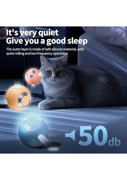 Akıllı Kedi Oyuncakları Otomatik Yuvarlanan Top Elektrikli Silikon Isırma Önleyici Düşme Önleyici Dönen Parlatıcı Interaktif Pet Köpek Oyuncak (Yurt Dışından) indirimleri