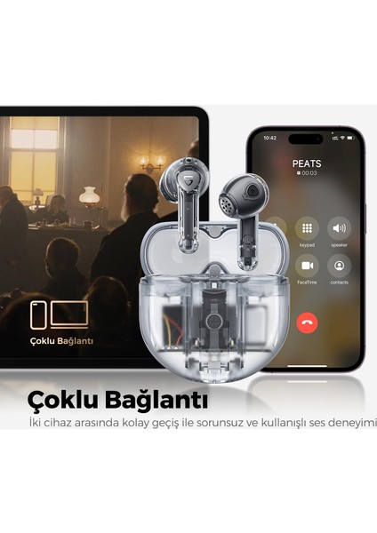 Air4 Şeffaf  Anc Mod Bluetooth Kablosuz Kulakiçi Kulaklık