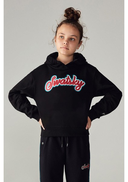 Kız Çocuk Siyah Sweatshirt 23FW0SW1556