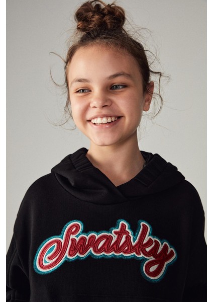 Kız Çocuk Siyah Sweatshirt 23FW0SW1556