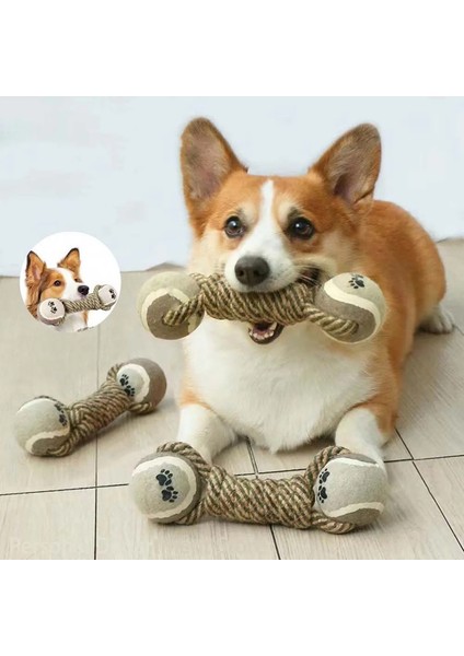 Evcil Hayvan Çiğnemek Oyuncak Pamuk Halat Tenis Dambıl Rubbertoy Top Orta Büyük Köpek Interaktif Oyuncak Hayvan Oyun Malzemeleri (Yurt Dışından)