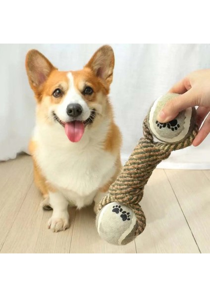 Evcil Hayvan Çiğnemek Oyuncak Pamuk Halat Tenis Dambıl Rubbertoy Top Orta Büyük Köpek Interaktif Oyuncak Hayvan Oyun Malzemeleri (Yurt Dışından)