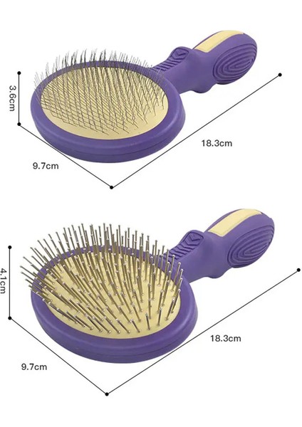 Pet Tüy Alma Tarağı Paslanmaz Çelik Kedi Temizleme Fırçası Kediler Köpekler Için Tüy Alma Tarağı Pet Bakım Aleti Kedi Köpek Aksesuarları Ince Iğne (Yurt Dışından)