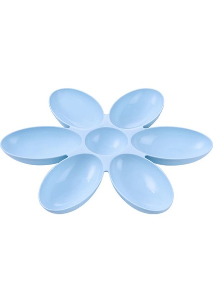 6in1 Pet Kaseler Yaratıcı Kedi Besleyici Köpek Yavrusu Su Gıda Kase Yavru Kedi Besleme Kapları Petal Çok Hücreli Çiçek Şekli Plastik Kaseler (Yurt Dışından)