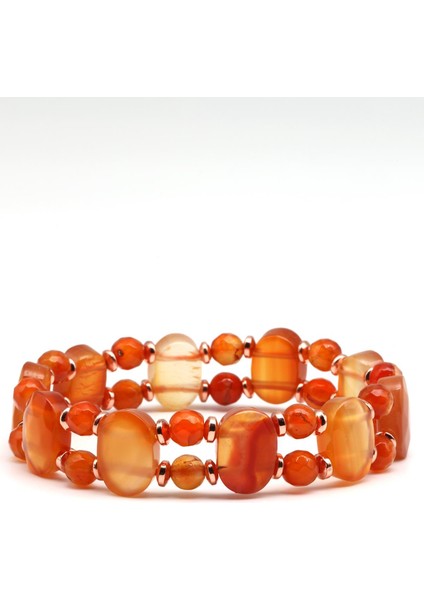 Akik - Hematit Doğal Taş Tasarım Bileklik fiyatları