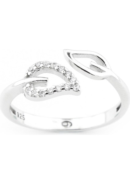 Gümüş 925 Ayar Kadın Yüzük Zirkon Taşlı