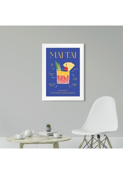 Mai Tai 5 21 x 30 cm - Siyah Çerçeveli