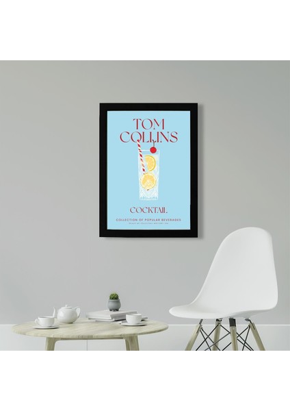 Tom Collins 21 x 30 cm - Siyah Çerçeveli