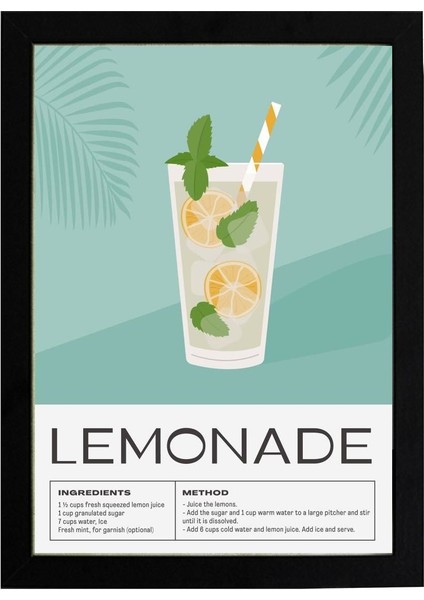 Lemonade 21 x 30 cm - Siyah Çerçeveli