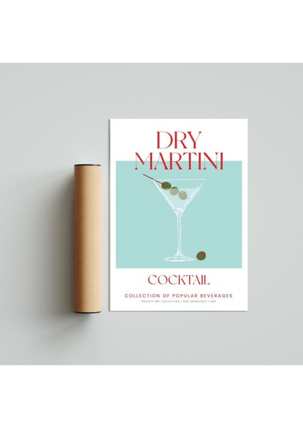 Dry Martini 21 x 30 cm - Siyah Çerçeveli