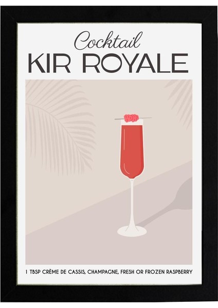 Kir Royale 21 x 30 cm - Siyah Çerçeveli