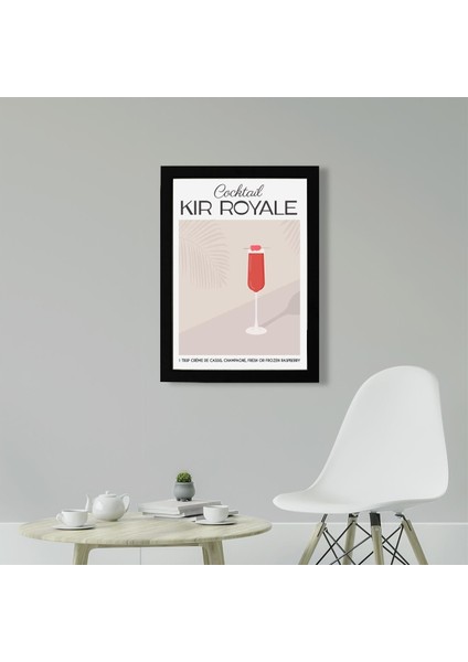 Kir Royale 21 x 30 cm - Siyah Çerçeveli
