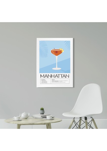 Manhattan 3 21 x 30 cm - Siyah Çerçeveli