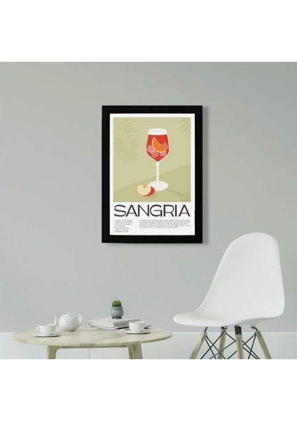 Sangria 3 21 x 30 cm - Siyah Çerçeveli