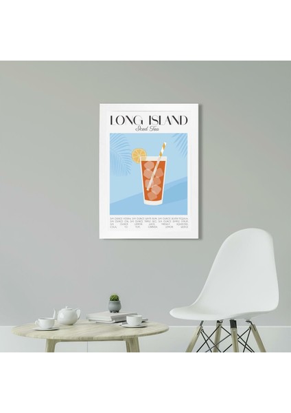 Long Island Iced Tea 2 21 x 30 cm - Siyah Çerçeveli