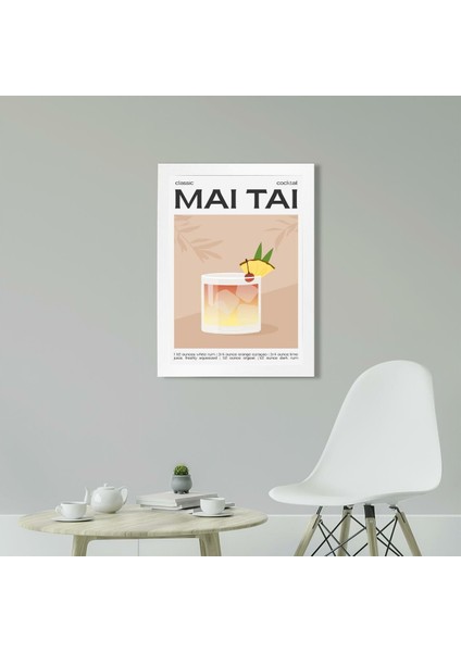 Mai Tai 21 x 30 cm - Beyaz Çerçeveli