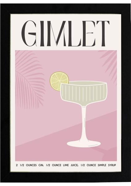 Gimlet 21 x 30 cm - Siyah Çerçeveli