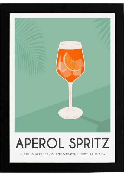 Aperol Spritz 2 21 x 30 cm - Siyah Çerçeveli