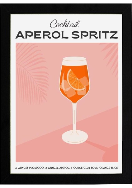 Aperol Spritz 21 x 30 cm - Siyah Çerçeveli