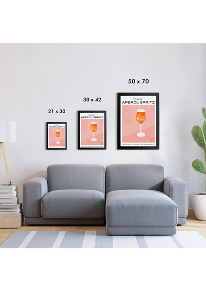 Aperol Spritz 21 x 30 cm - Siyah Çerçeveli