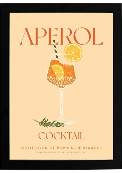 Aperol 21 x 30 cm - Siyah Çerçeveli