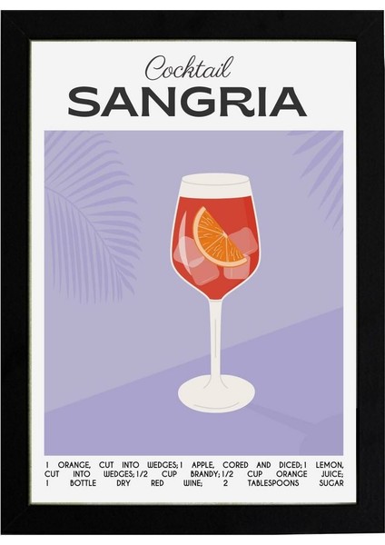 Sangria 2 21 x 30 cm - Siyah Çerçeveli